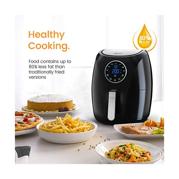 Pro Breeze 4.2L Air Fryer 1400W with Digital Display, Timer and Fully Adjustable Temperature Control for Healthy Oil…