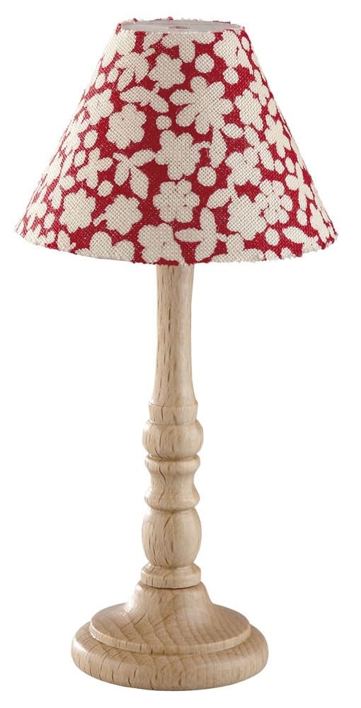 Rulke Rulke010292 Wood Floor Lamp with Fabric Umbrella