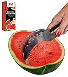 Watermelon and Cantaloupe Cutter Slicer Tongs. Premium Quality Stainless Steel Watermelon Corer and Server. Ergonomic, Efficient and Durable. A Clever Cutter by V & I Accessories