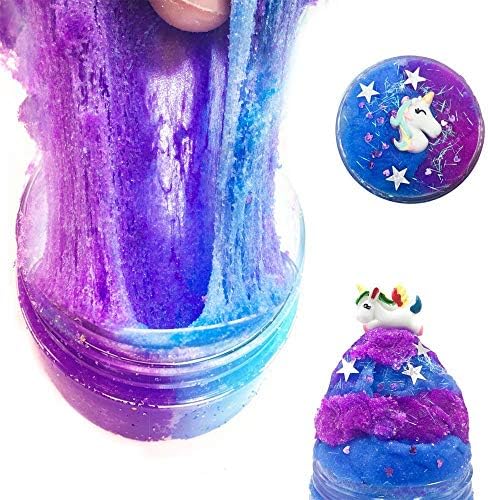 SLOUEASY - Cloud Slime Unicorn Fluffy Slime Scented Slime Clay Sludge Toys for Adults and Kids Ocean Blue Craft Supplies,Beading Supplies 7OZ