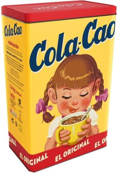 ColaCao, Cacau Original, Natural Solúvel sem Aditivos - Lata Vintage - 1.4kg