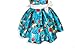 AOVCLKID Moana Girls Cotton Printed Dress Princess Cartoon Party Dress (Blue,110/3-4Y)