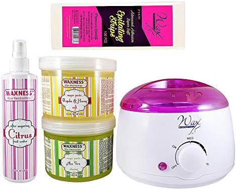 Waxness Wax Necessities Hair Removal Sugaring Kit with With 3.2 Pounds Sugar Paste