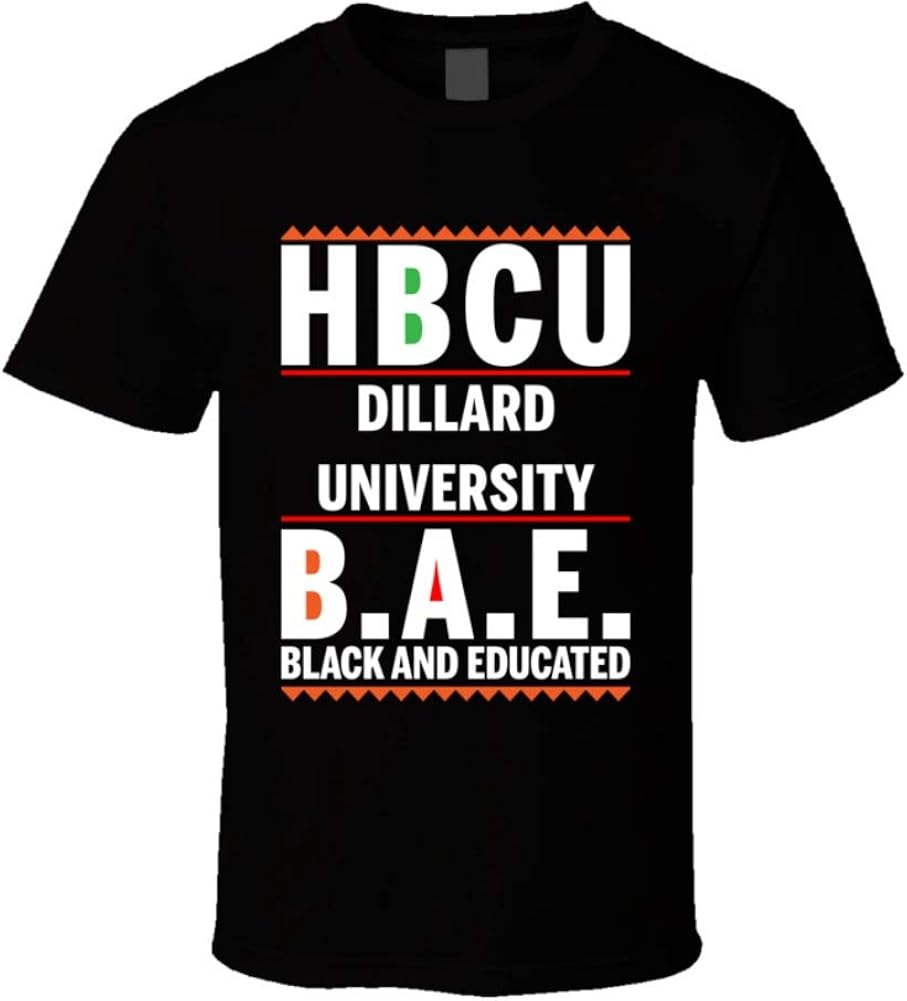 Hbcu Dillard University Black and Educated T Shirt Clothing