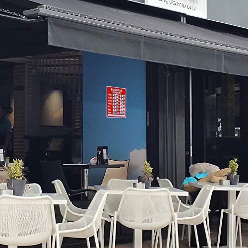 Open Signs, Business Hours Sign Open Closed Store Sign with Will Return Clock with 4 Double Sided Adhesive Pads and a Black Vinyl Number Sticker for Business, Walls, Window, Shop, bar, Hotel