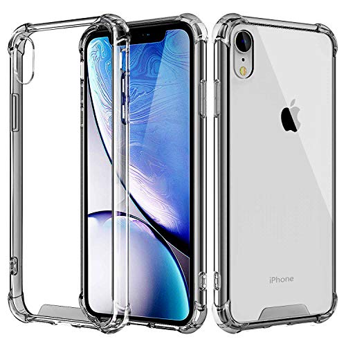 FOSO F77 Hybrid Multilayer Bumper with Corner Protection Back Case for iPhoneXR (Smoke Black)