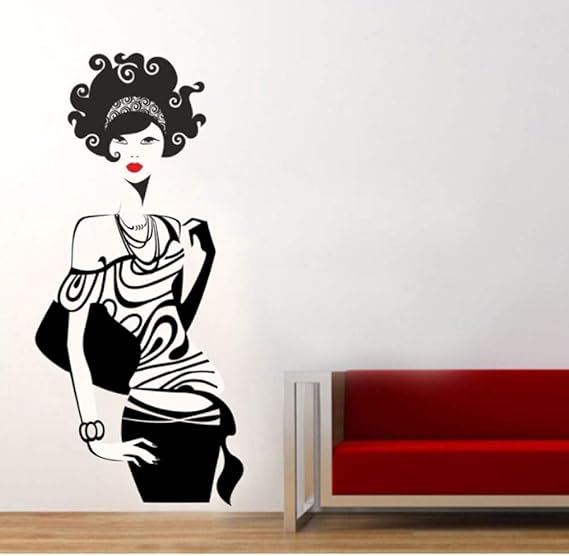 Stickers muraux Sticker Mural Vinyle Salon De Mode Fille Autocollant