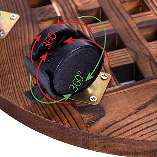 Pflanzenroller Pflanzenbehälter Aus Holz Abnehmbarer Topfpflanzenständer Mit 4 Rollenden Rädern Rutschsicheres Rollbrett… – Bild 7