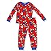 Super Mario Boys 4 Piece Pajamas Set (6, Game On Blue/Red)