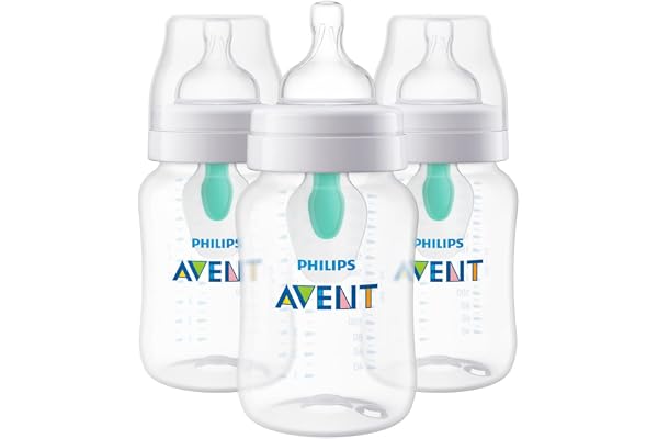 Philips Avent Anti-colic Baby Bottle with AirFree Vent, 9oz, 3 pack, SCY703/03