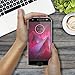 LK 3 Pack Screen Protector Compatible for Moto Z2 Force Tempered Glass Full Cover 9H Hardness, Case Friendly - Black