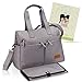 Momies Designer Diaper Bag - Large, Spacious Baby Bag Purse with Internal and External Storage Pockets - Fashionable Design Great for Both Men and Women Cotton Twill, Waterproof Design
