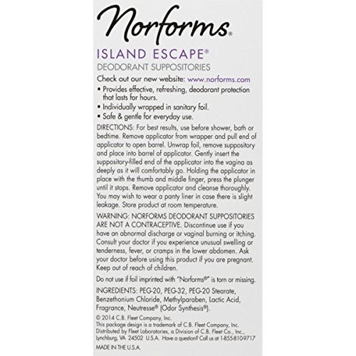 image for Norforms Feminine Deodorant Suppositories | Long Lasting Odor Control 