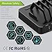 Charging Station, 6 Ports USB Charging Station With smart charging IC for iPhone, iPad and All Cellphones