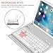 Fintie iPad Pro 9.7 / iPad Air 2 Keyboard Cover - [Multi-Angle] 7 Colors Backlit Slim Wireless Bluetooth Keyboard (with Auto Wake / Sleep) for Apple iPad Air 2 / iPad Pro 9.7 (Silver)