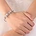 EVER FAITH Women's CZ Lots Hollow-out Teardrop Necklace Earrings Bracelet Set Silver-Tone