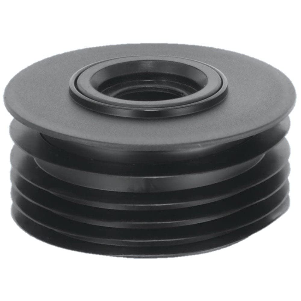 McAlpine DC2-BL 4"/110mm Drain Connector with Sealing Ring to fit Plastic Waste Pipe, Black