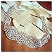 QueenDream Light Ivory Bridal Sash Crystals Wedding Belt