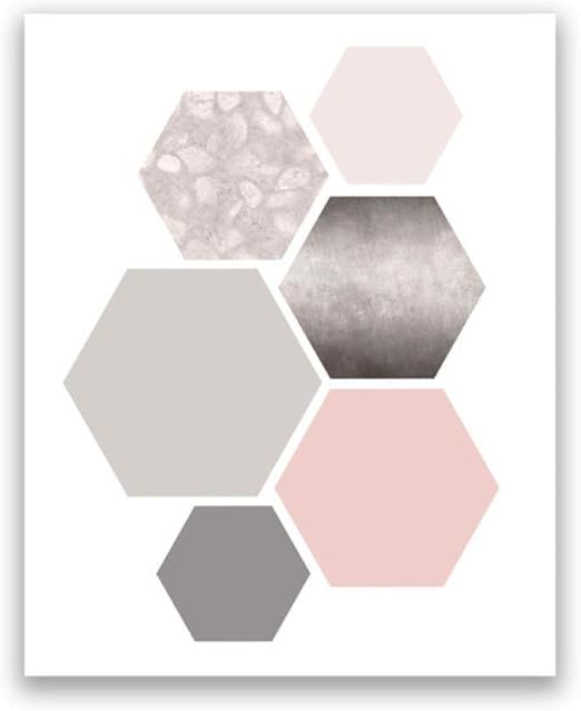 QQVV Lienzo abstracto geométrico, póster de pintura, arte de pared