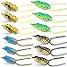 Sougayilang Hollow Frog Fishing Lures Soft Topwater Baits for Bass Snakehead Saltwater Freshwater Fishing (LeiWa-12Pcs)