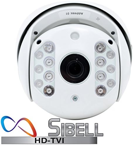 1080p HD TVI High Speed PTZ with 2mp 18X Autofocus Optical Zoom lens and 390 feet of built in Infrared Night Vision (IR) and IP66 Weatherproof Indoor Outdoor Rating and Free US Tech Support