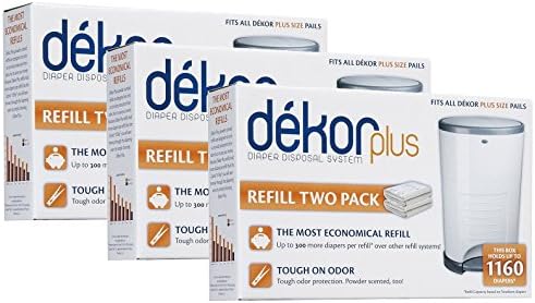 Diaper Dekor Plus Refills 2 Count (Pack of 3)
