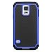 SYONER Galaxy S5 Case, [Shockproof] Hybrid Rubber Dual Layer Armor Defender Protective Case Cover for Samsung Galaxy S5 S V I9600 [Blue/Black]