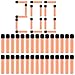 Refill Darts, PeleusTech 200-Dart 2.60x0.43inch Big Head Soft Bullet for Nerf N-Strike Vulcan EBF-25 Dart Blaster - Black
