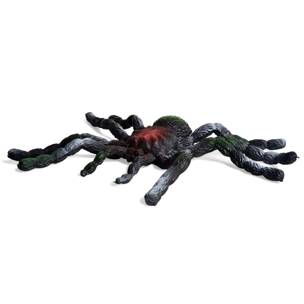 BOHS Rubber Jiggly Spider - Stretch & Squeeze - Realistic Big Soft Stretchy - Halloween Squishy Toy - Prank Bugs