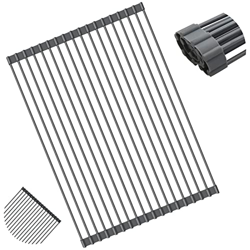Roll Up Dish Drying Rack, 20.4’’ x 14.1’’ Over The Sink Multipurpose