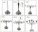 Happy Lifestyles Classic Beautiful Metal Candle Stick Candle Holder 5 Stands Silver