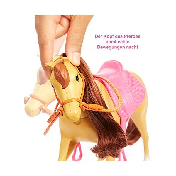 Barbie Puppe und Pferd, Barbie und Chelsea Pferd, Barbie Kleidung, Barbie Accessoires, Geschenk für Kinder, Spielzeug ab 3 Jahre,GLL70 – Bild 4