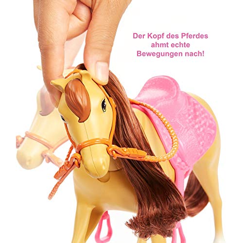 Barbie Puppe und Pferd, Barbie und Chelsea Pferd, Barbie Kleidung, Barbie Accessoires, Geschenk für Kinder, Spielzeug ab 3 Jahre,GLL70 – Bild 4
