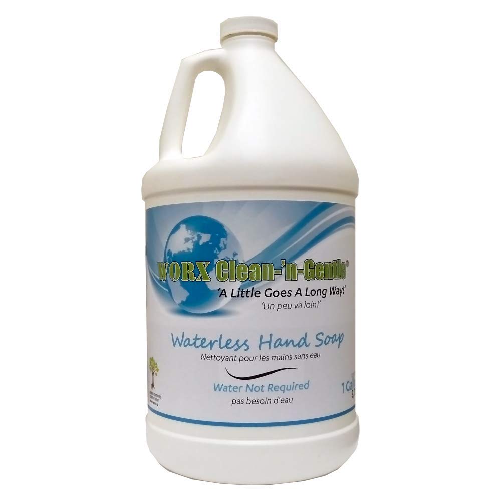 Worx Clean-'n'-Gentle Waterless Hand Soap 1 gal. (3.78 L.) for use in Industrial, Commercial and Residential applications.: Beauty