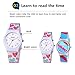 Zeiger New Easy Read Time Teacher Teen Plastic Young Girls Children Kids Watches, Lovely Heart Silicon Band (White)