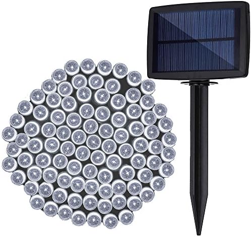 [18 Months Warranty] Lellel 3rd Generation Super Bright Solar Outdoor LED String Lights, Waterproof Weatherproof for Yard Patio Garden Tree Party Wedding Decoration, Cool White