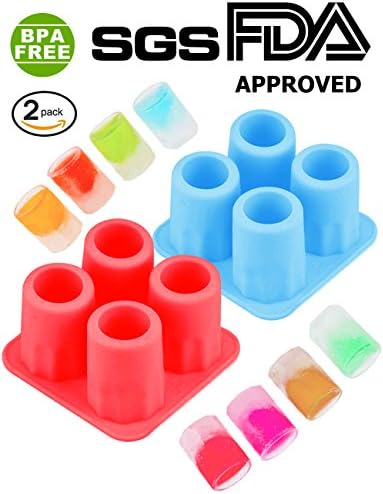 Silicone Ice Shot Glass Mold - 8 Cups Ice Shot Glasses Tray Mold