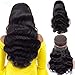 360 Body Wave Lace Frontal Wigs Human Hair Brazilian Black Women 150% Density Pre Plucked With Baby Hair 100% Unprocessed Virgin Human Hair (14 inch, Natural Color)