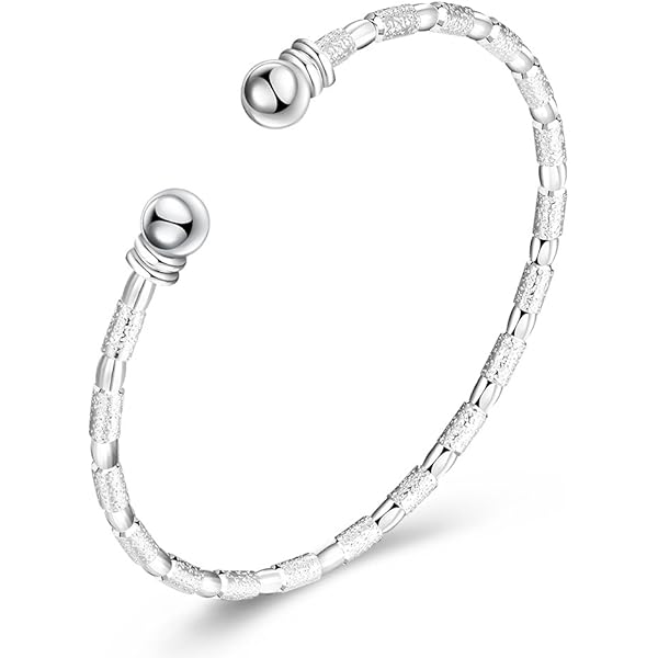 YUREN Fashion 925 sterling silver Adjustable Cuff Bangle