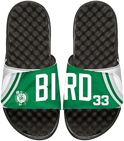 NBA Boston Celtics Larry Bird Retired Player Islides Jersey, White/Black, 7