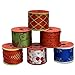 6 Pack Christmas Ribbon; Wire Edge Ribbon of 3 Yards Each; 2 1/2