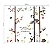 AWAKINK Cartoon Forest Giant Brown Tree Animals Owl Bird Fox Monkey Wall Stickers Wall Decal Vinyl Removable Art Wall Decals for Girls and Boys Nursery Room Children's Bedroom