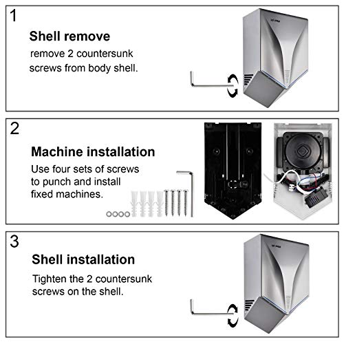 LS-PRO Automatic Hand Dryer for Commercial Bathrooms. High Speed Hot Air, Dry Hands in 7s. No Touch Operation with Infrared Sensor. Easy & Fast Installation. Low Noise 60 dB. 1 Year Warranty.