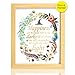 8X10 Happiness can be found in the darkest of times Real Gold Foil and Floral Watercolor Print(Framed) Dumbledore Harry Potter Quote Nursery decor wall art Wedding Holiday Gifts