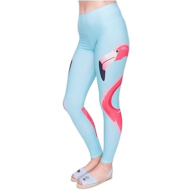 Battercake Pantalones De Yoga Mujer Moda Amor Flamingo ...