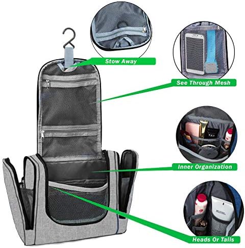 Bago Hanging Toiletry Bag For Women & Men - Leak Proof Travel Bags for Toiletries with Hanging Hook & Inner Organization to Keep Items From Moving - Pack Like a PRO 6 Bago Hanging Toiletry Bag For Women & Men - Leak Proof Travel Bags for Toiletries with Hanging Hook & Inner Organization to Keep Items From Moving - Pack Like a PRO