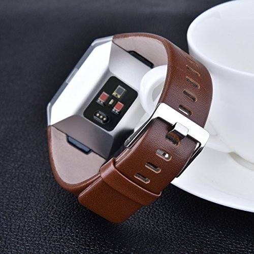 image for Fitbit Ionic Band Leather - V-Moro Fitbit Ionic Genuine Leather Band S