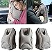 Sweesire Inflatable Travel Pillow, Airplane Pillows, Portable Neck Head Pillow for Kids Traveling, Long Flight, Train, Bus, Office Napping- Come with Eye Mask & Carry Pouch (Grey)