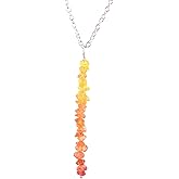 Natural Yellow Sapphire Crystals Pendant Necklace, Raw Gemstone, Energy Healing Crystals, Birthday, Gift for Her, Gemstone Jewelry 18 inch AAA+ Quality (Yellow Sapphire)