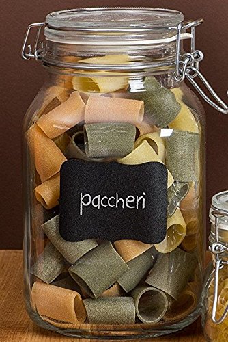 Large Chalkboard Labels - Erasable Decorative Chalk Labels - Set of 54 Reusable Premium Jar Labels - Chalkboard Stickers - Canister Sticker Labels for Stylish Organization, Wedding Decorations, Crafts
